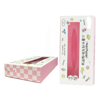 Χρωματιστό μυστήριο τυφλό κουτί για καλλυντικά συσκευασία παιχνίδια παιδιά δώρο χαρτί κουτί συσκευασία με φερμουάρ για το λάδι νυχιών