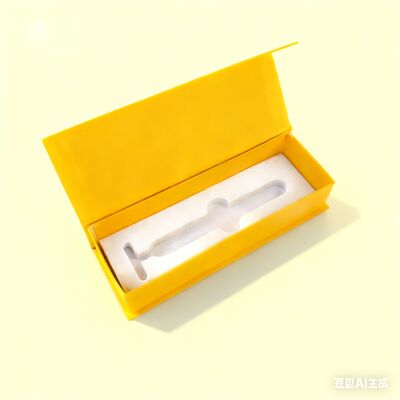 Προσαρμοσμένο Κίτρινο Μαγνητικό Κλειδωτικό Κουτί Δώρο Καλλυντικών Προϊόντων Κουτί συσκευασίας Με Εύα Εισαγωγή