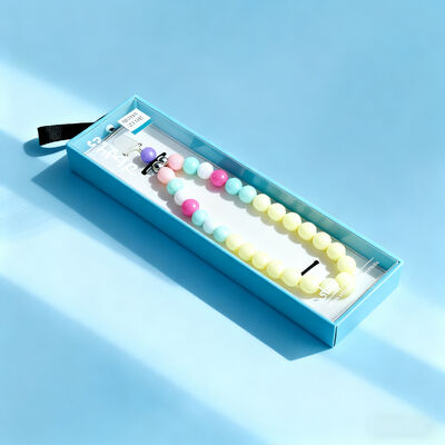 Προσαρμοσμένο λογότυπο Κουτιά για βραχιόλια κοσμημάτων Συσκευασία Καρφωμένο λουράκι τηλεφώνου Κουτί δώρου από χαρτί με παράθυρα